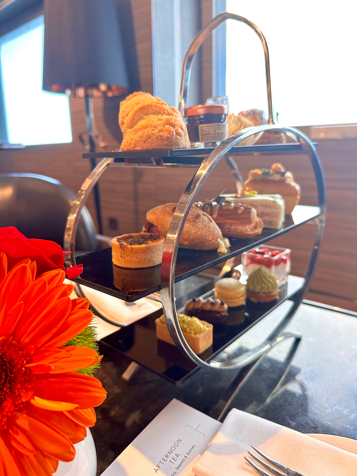 Afternoon tea tiered tray.