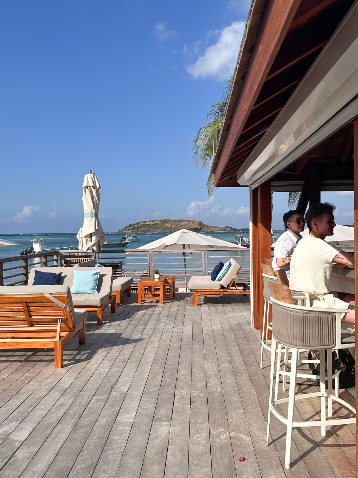 Poolside bar at St. Barthelemey Hotel.