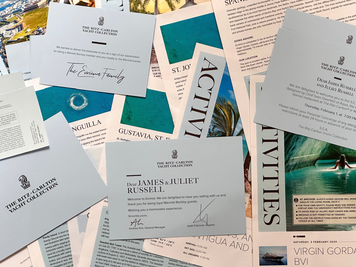 Cruise ship activity souvenir collage.