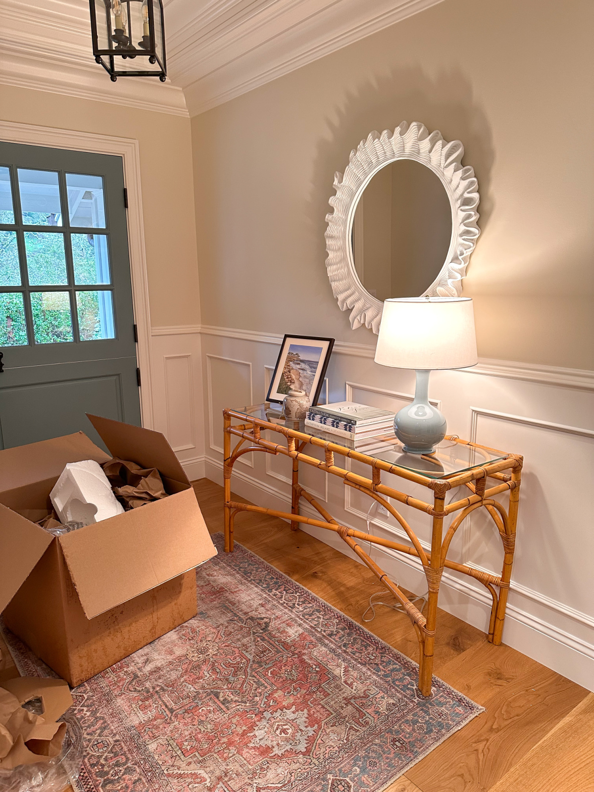 Foyer in the evening.