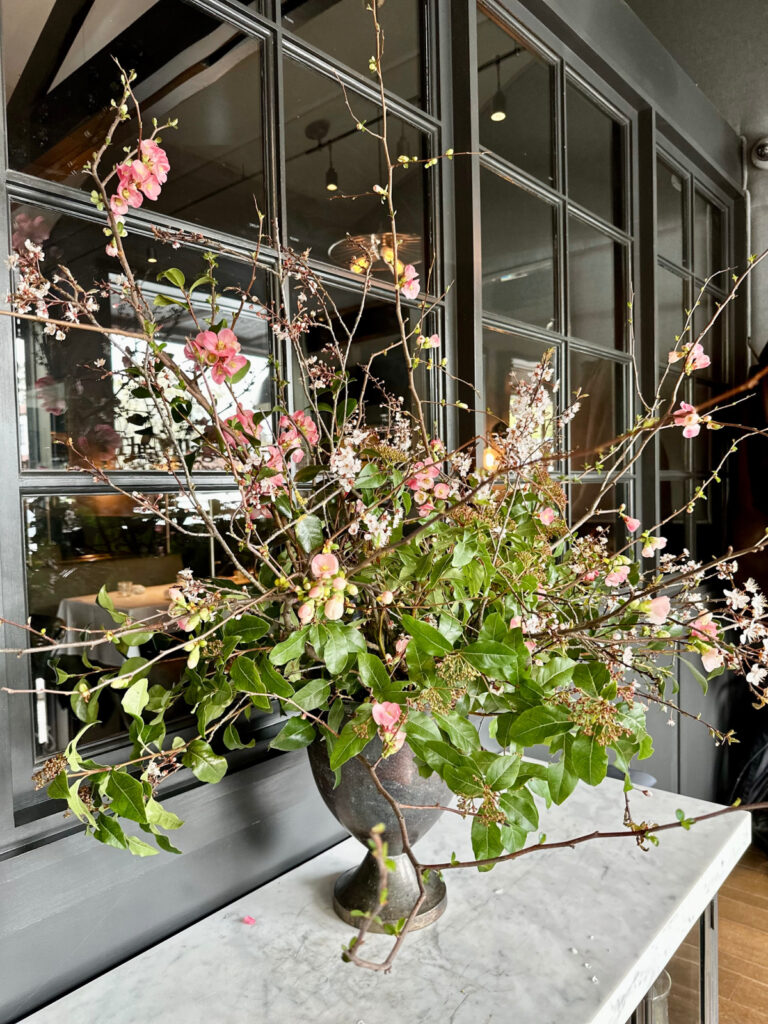 Flower arrangement at The Village Bakery.
