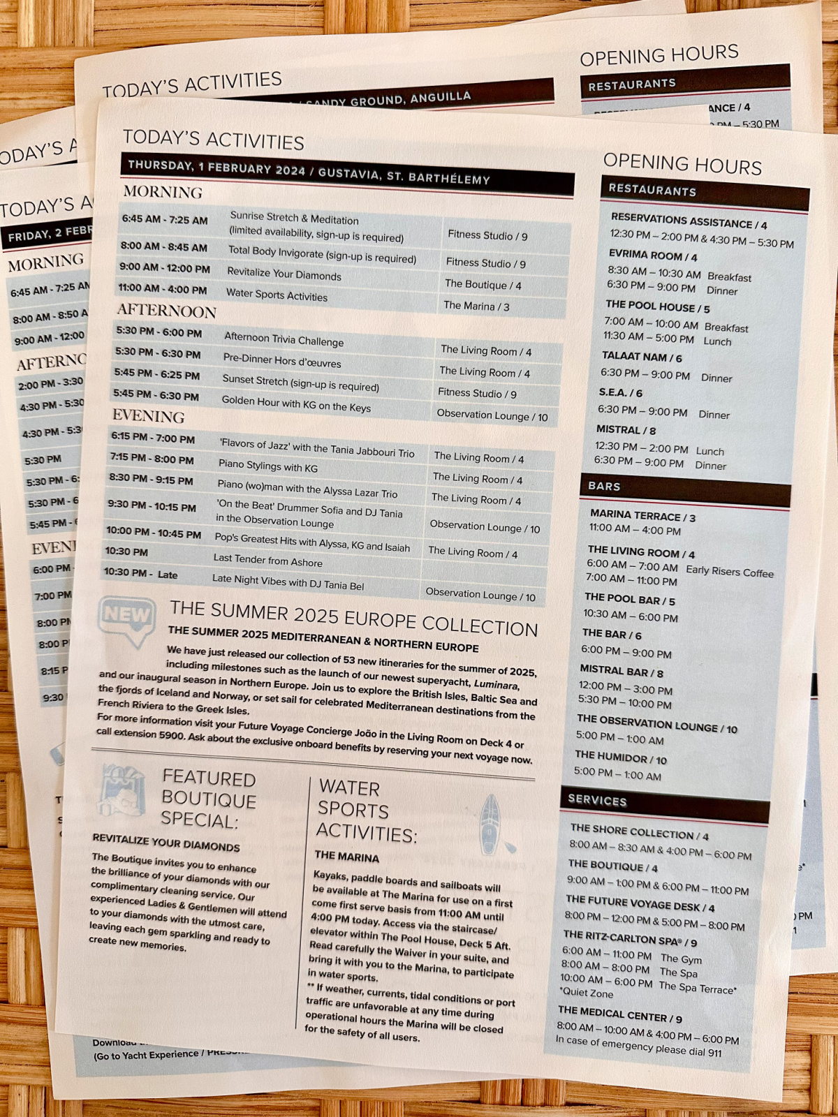 Evrima daily activity sheet.