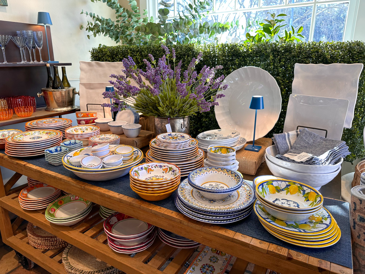 Display at Summer Vine in Sonoma.