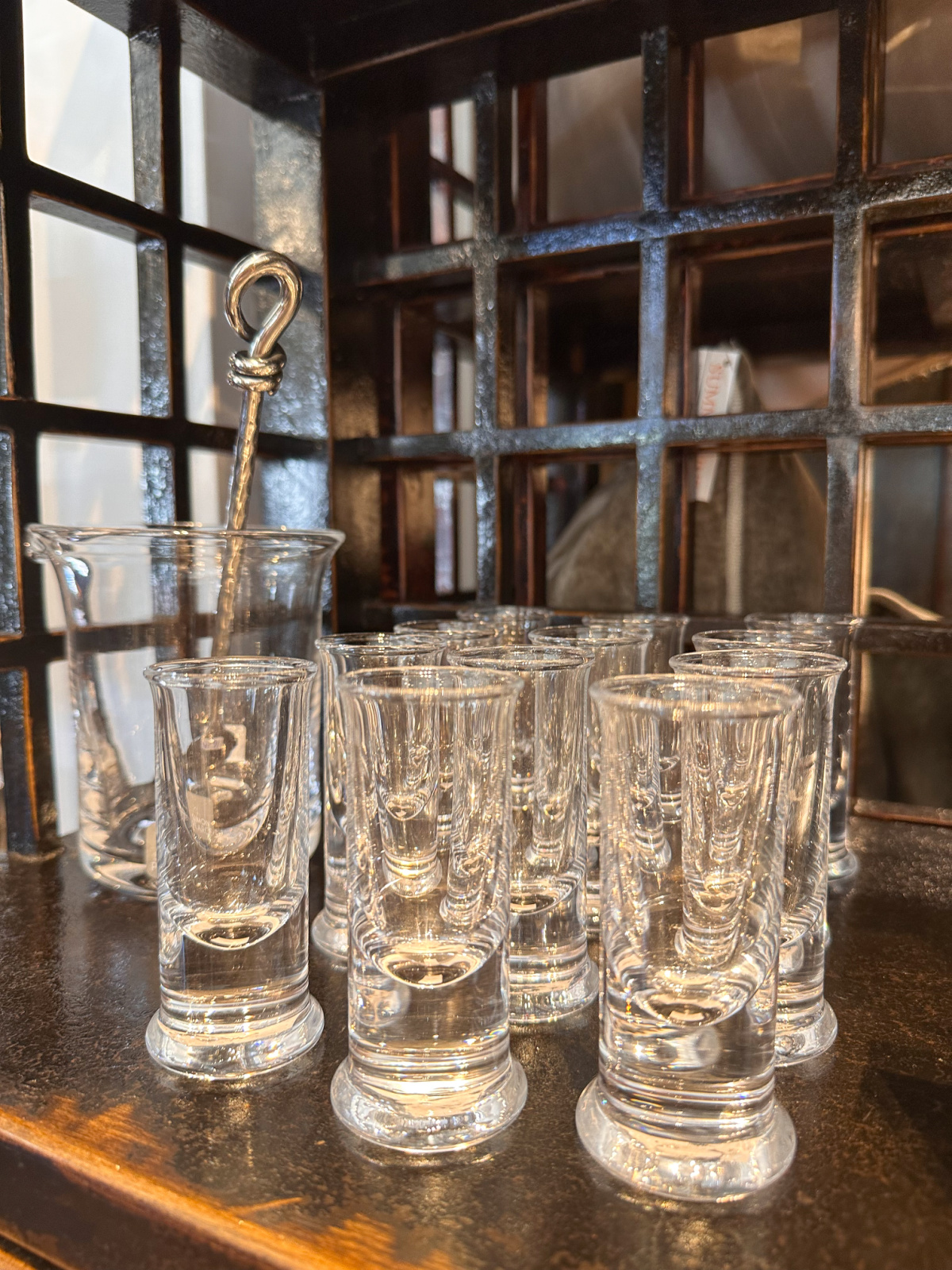 Tequila glasses at Summer Vine.