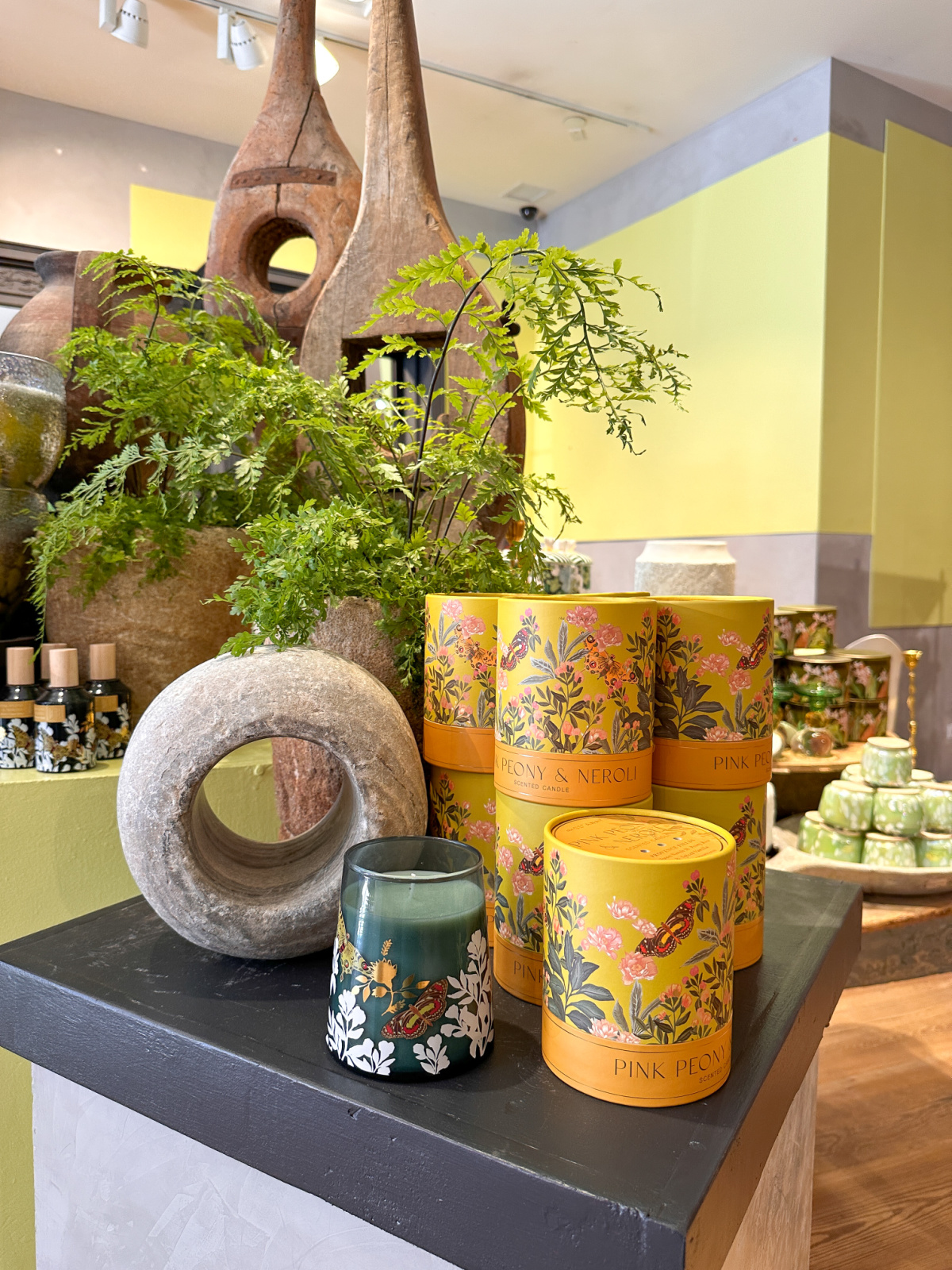 Candle display at Anthropology.