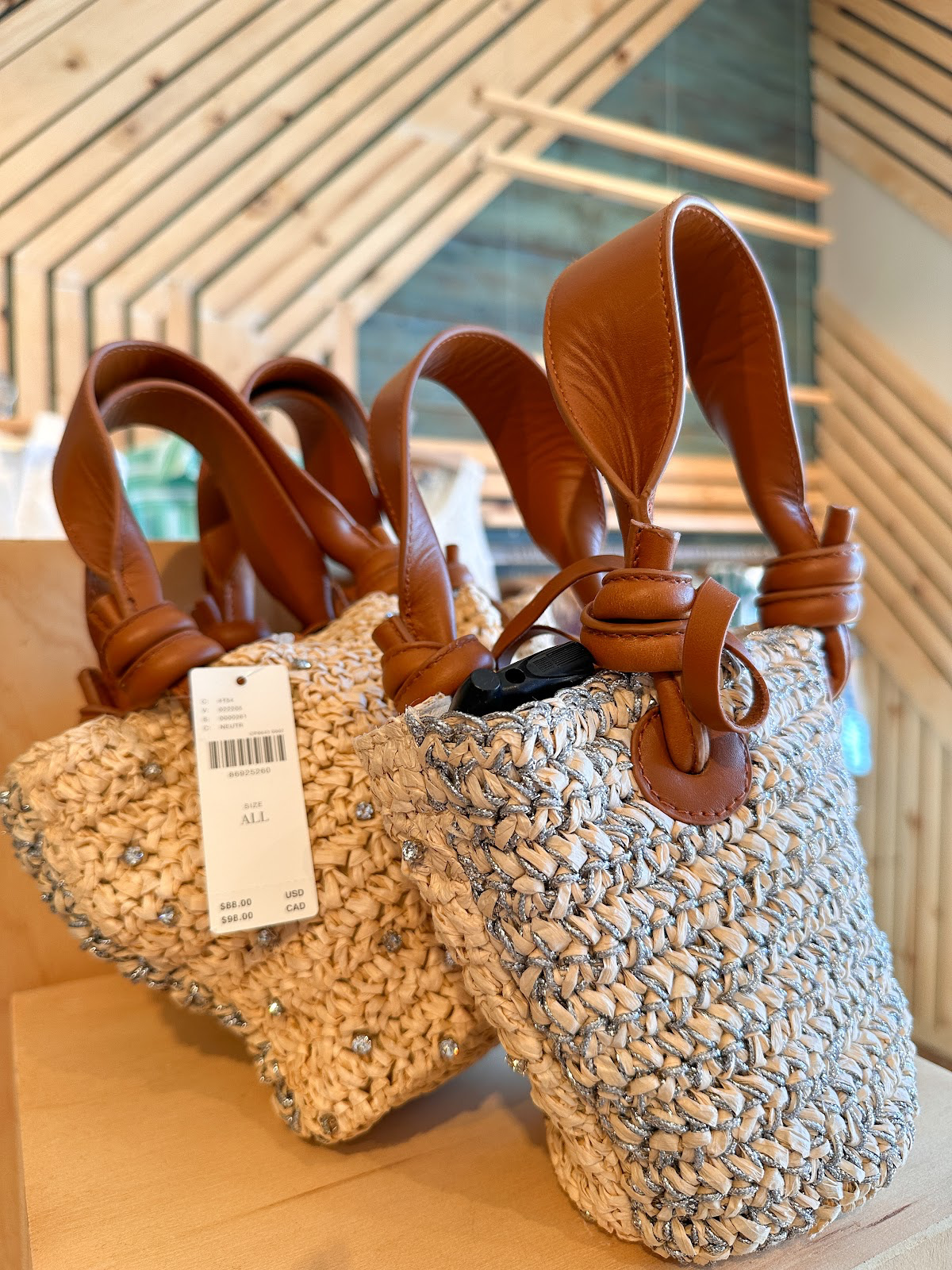 Faux diamond stud totes at Anthropology.