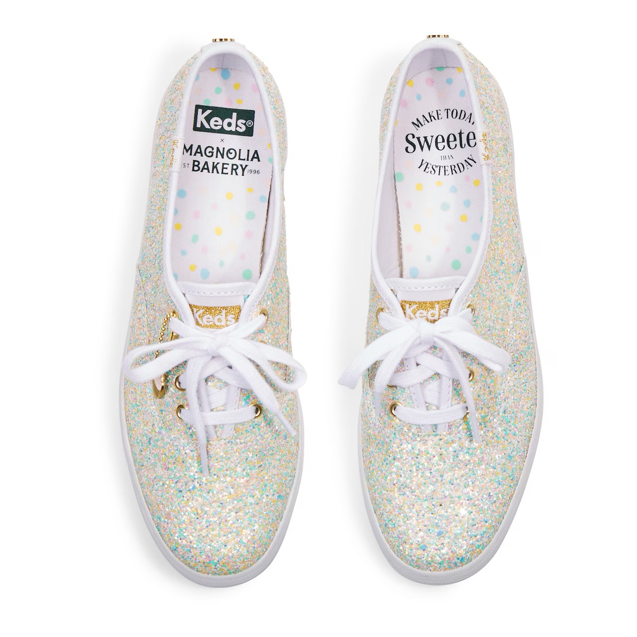 Keds x Magnolia Bakery Glitter shoe.