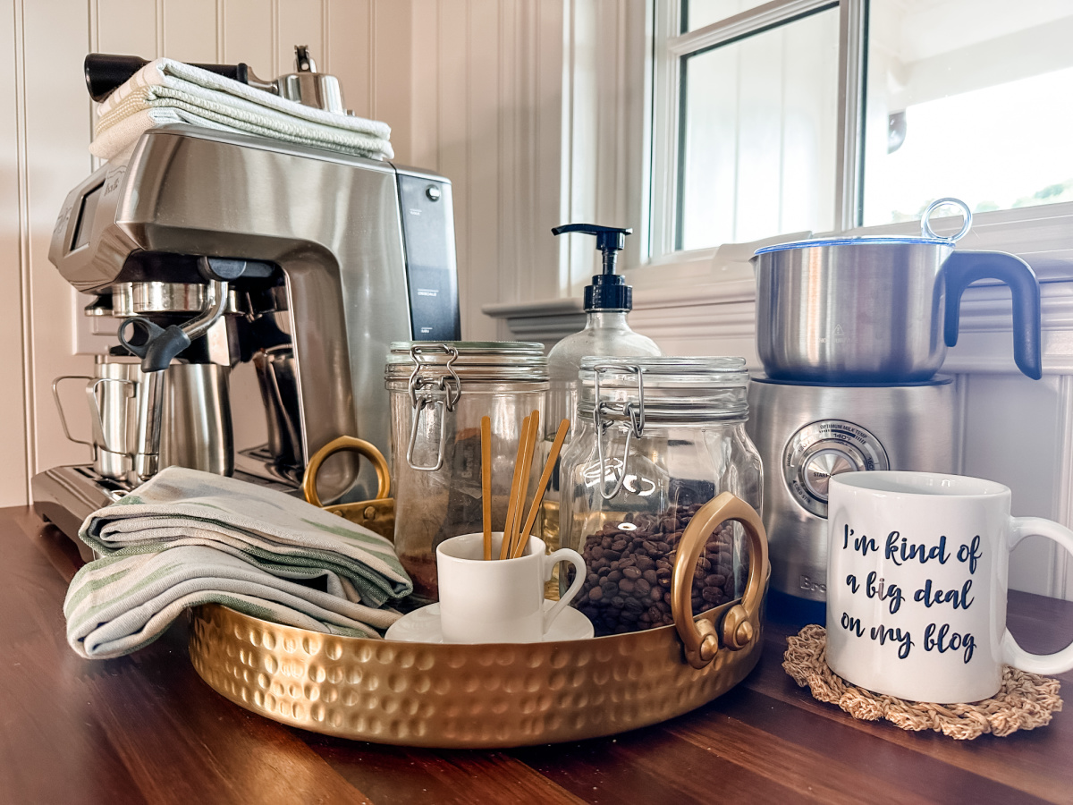 Kitchen coffee bar.