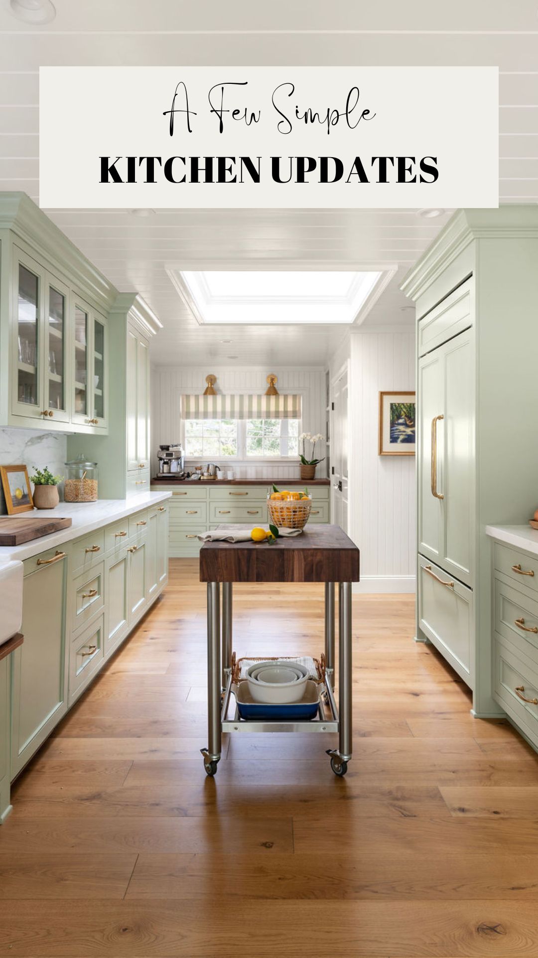 A Few Simple Kitchen Updates blog post Pinterest collage.