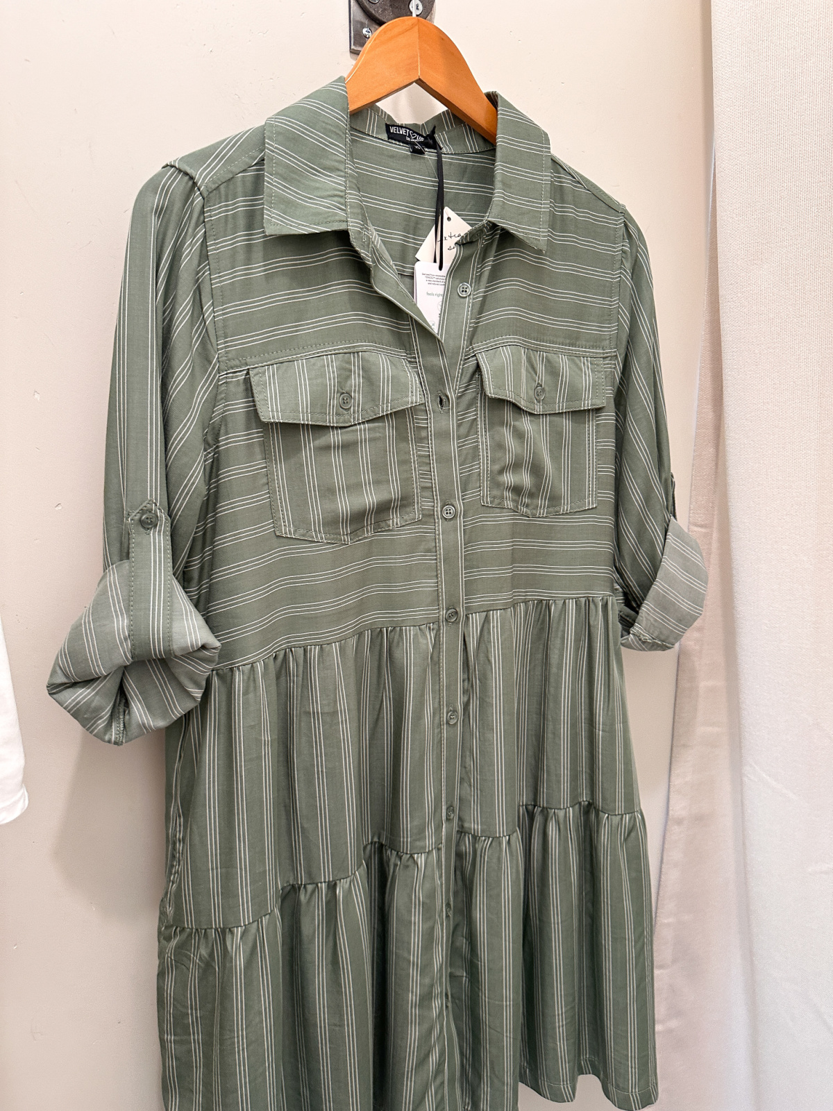 Green dress at Rust.