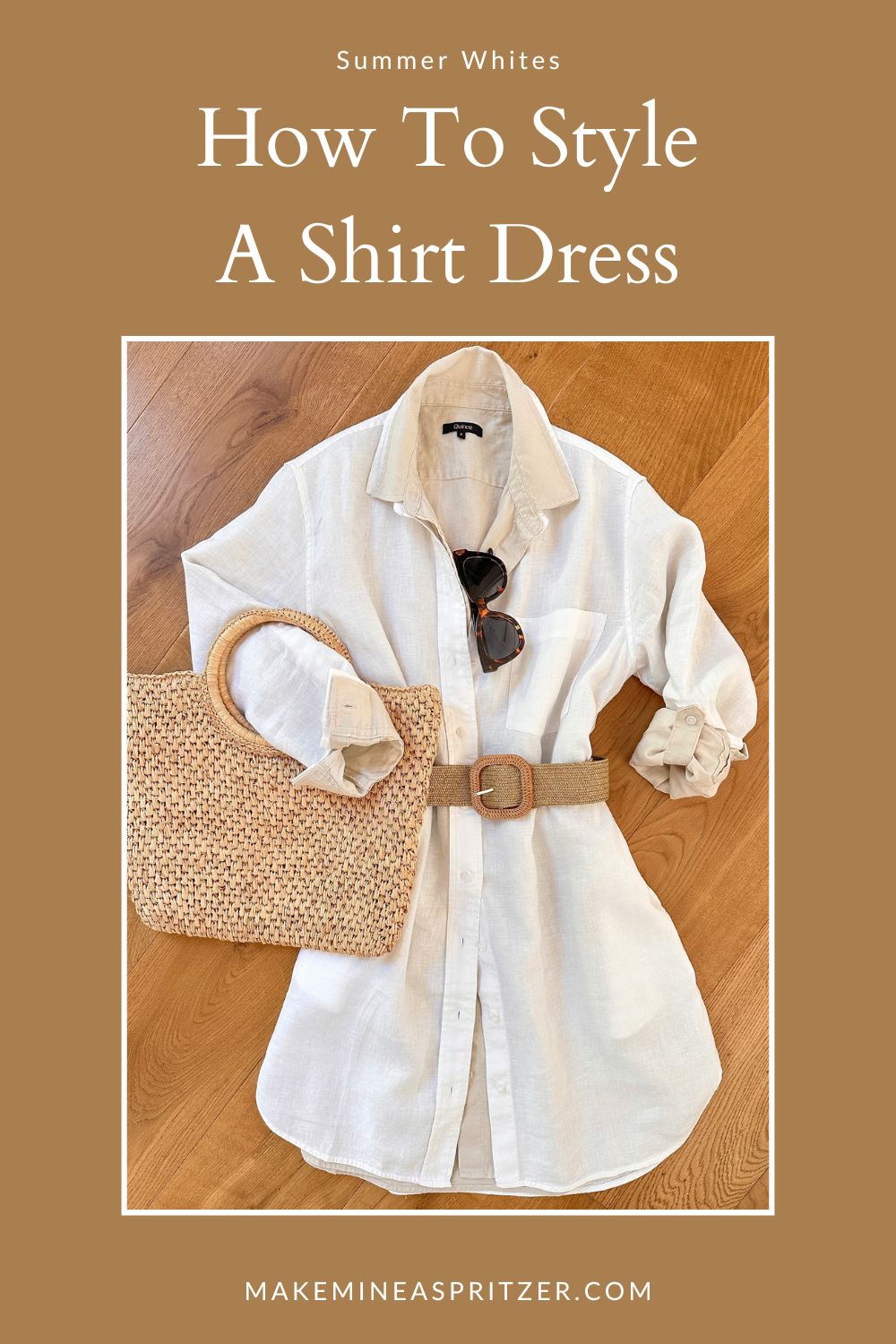 White Shirt Dress Pin Collage.