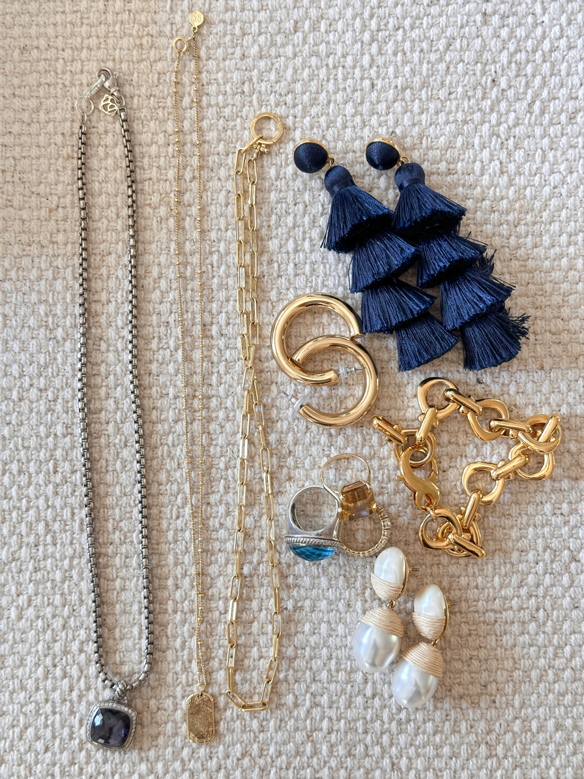 Jewelry flatlay.