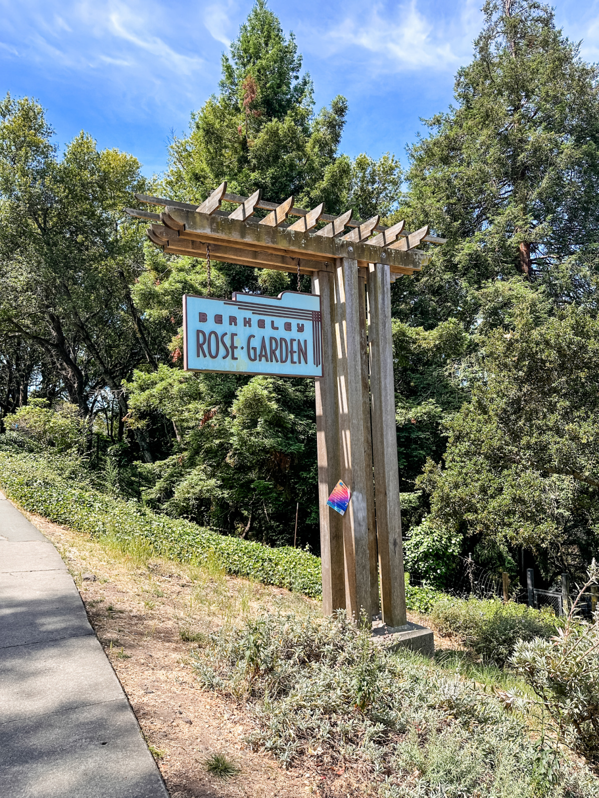 Berkeley Rose Garden sign.