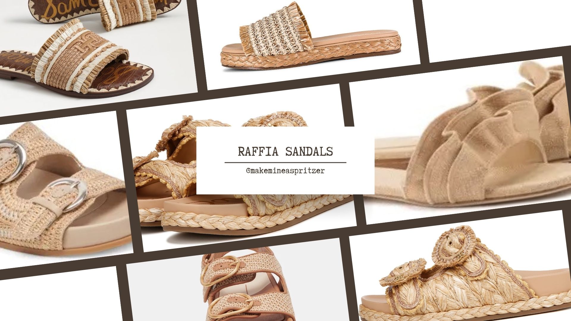 Raffia Sandal collage.