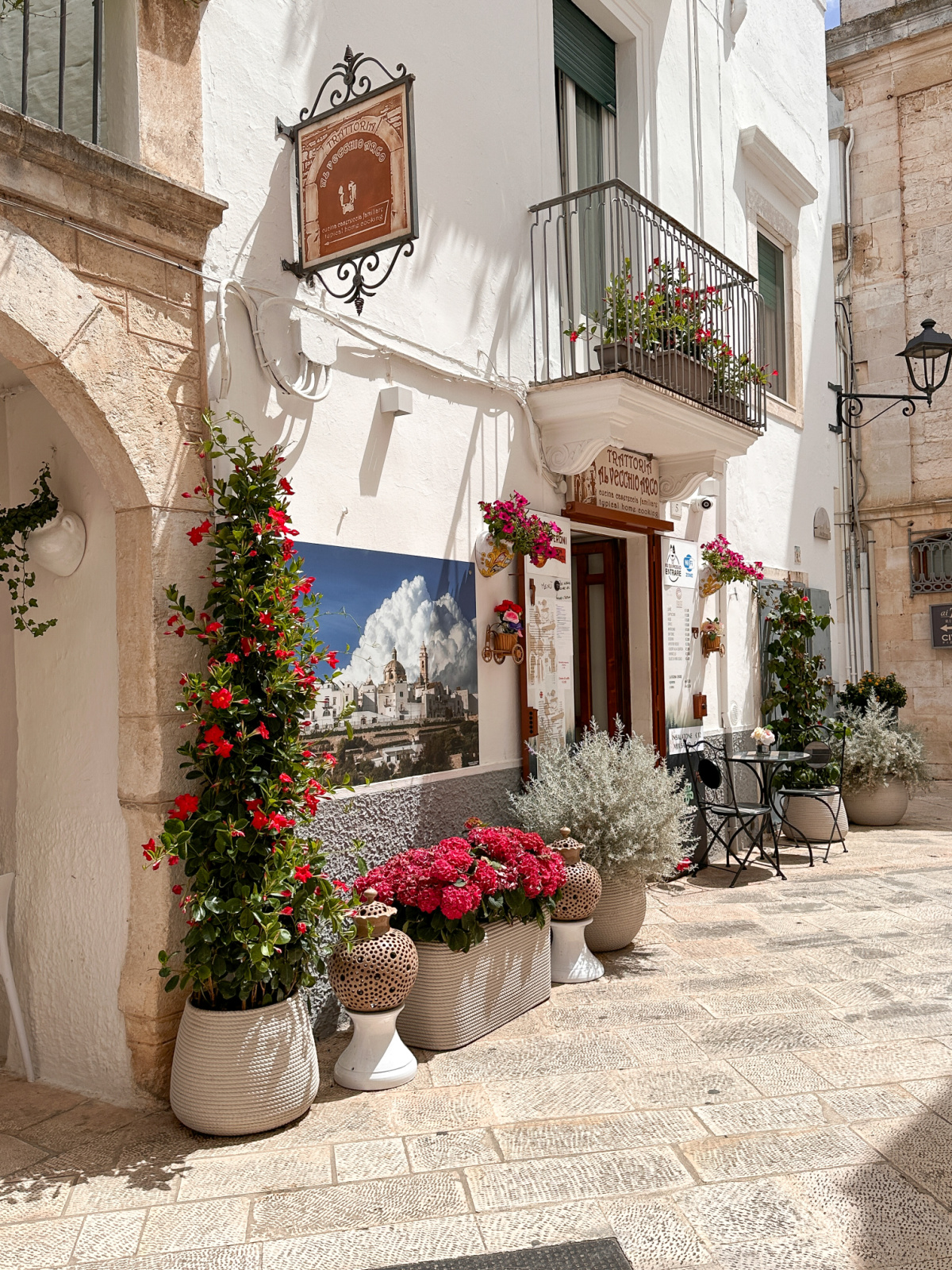 Streets of Locorotondo, Italy.