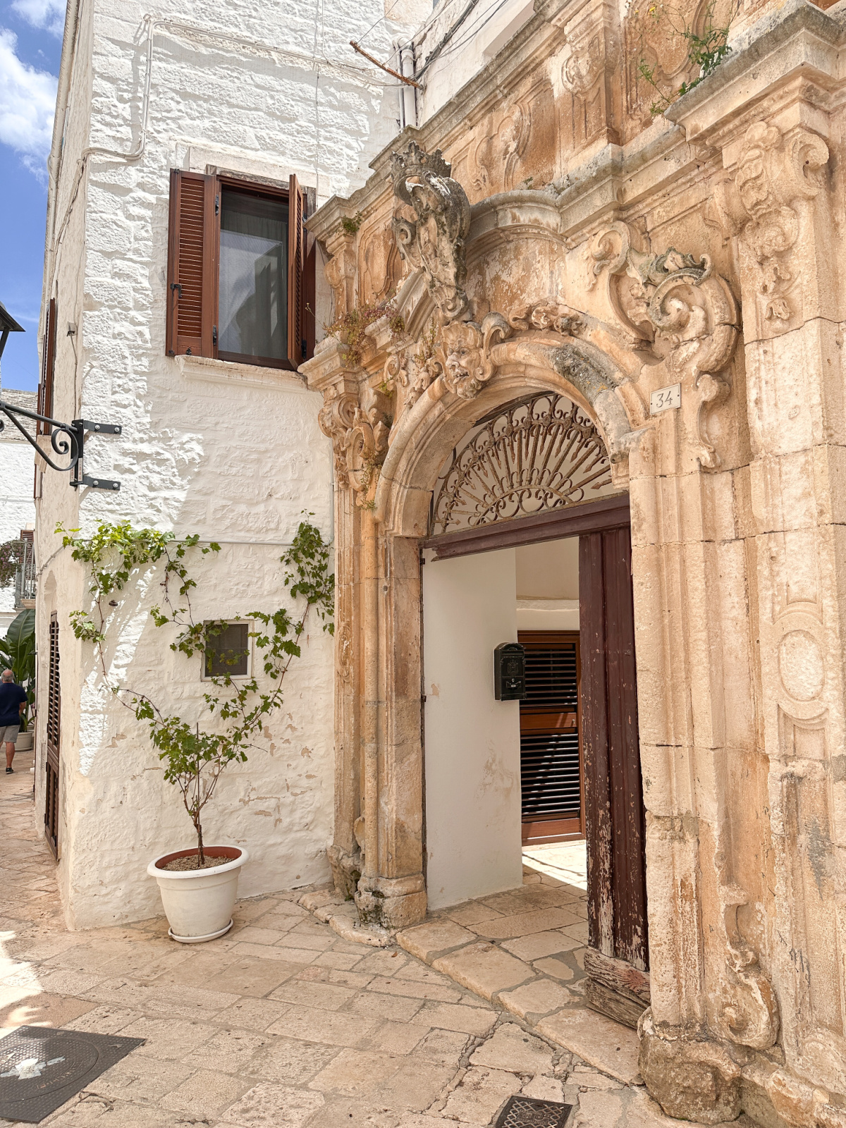 Streets of Locorotondo, Italy.