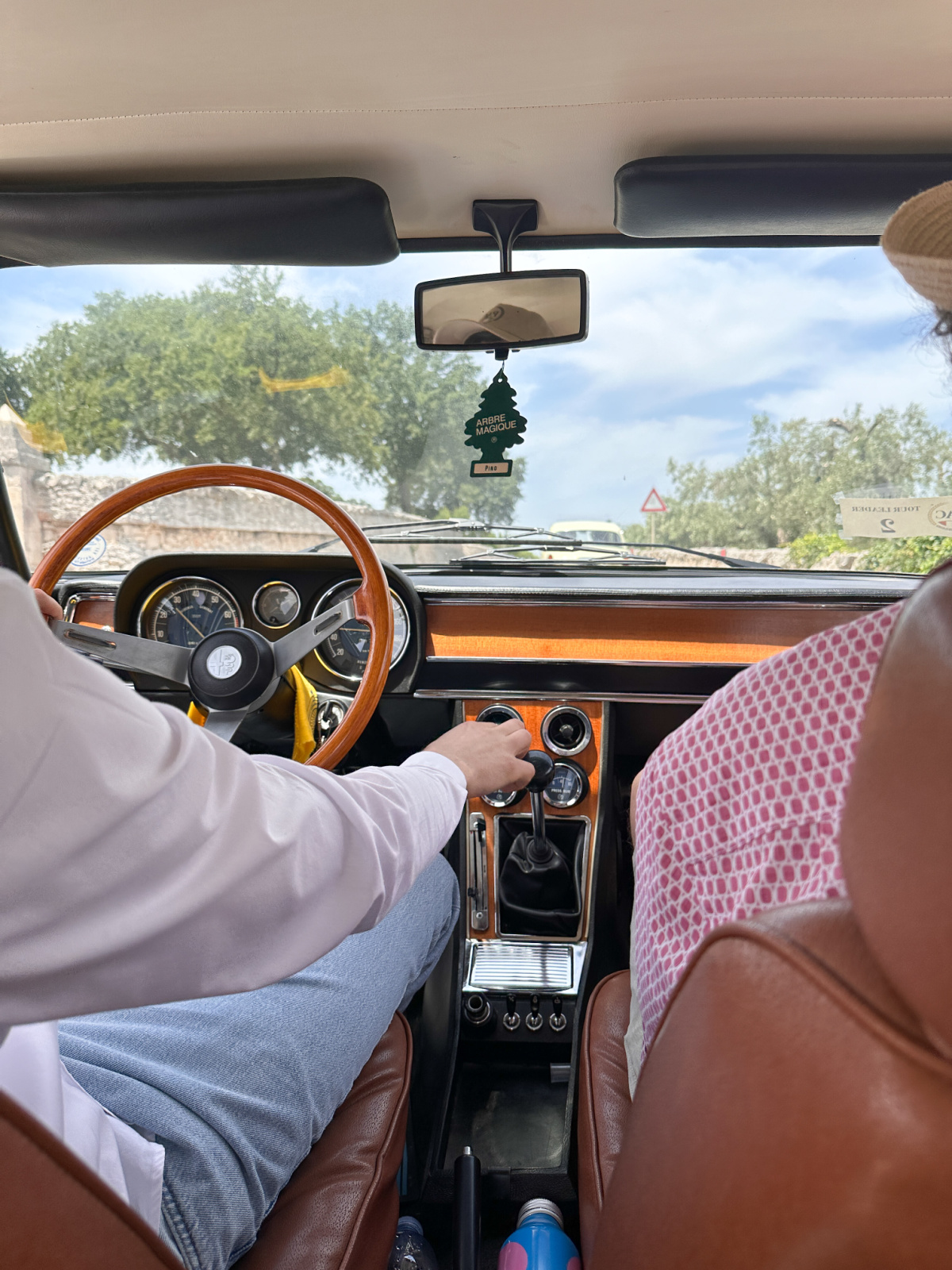 Dashboard of vintage Italian car.