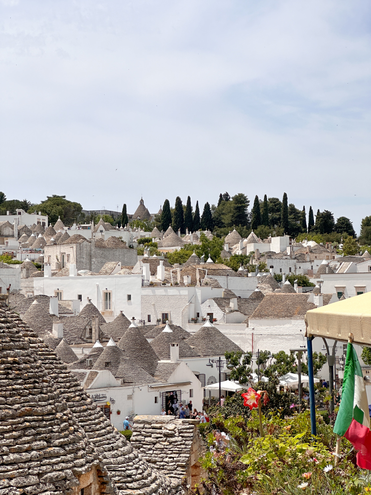 View of Trulli in Alberobello, Italy.