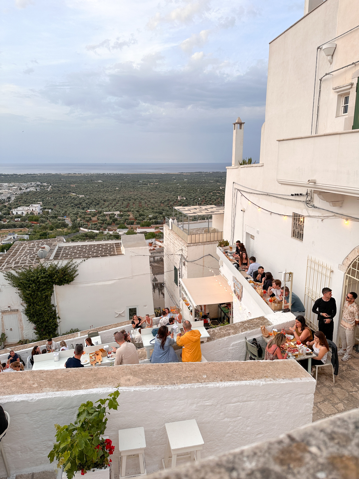 Overlooking Borgo Antico Bistro in Ostuni.