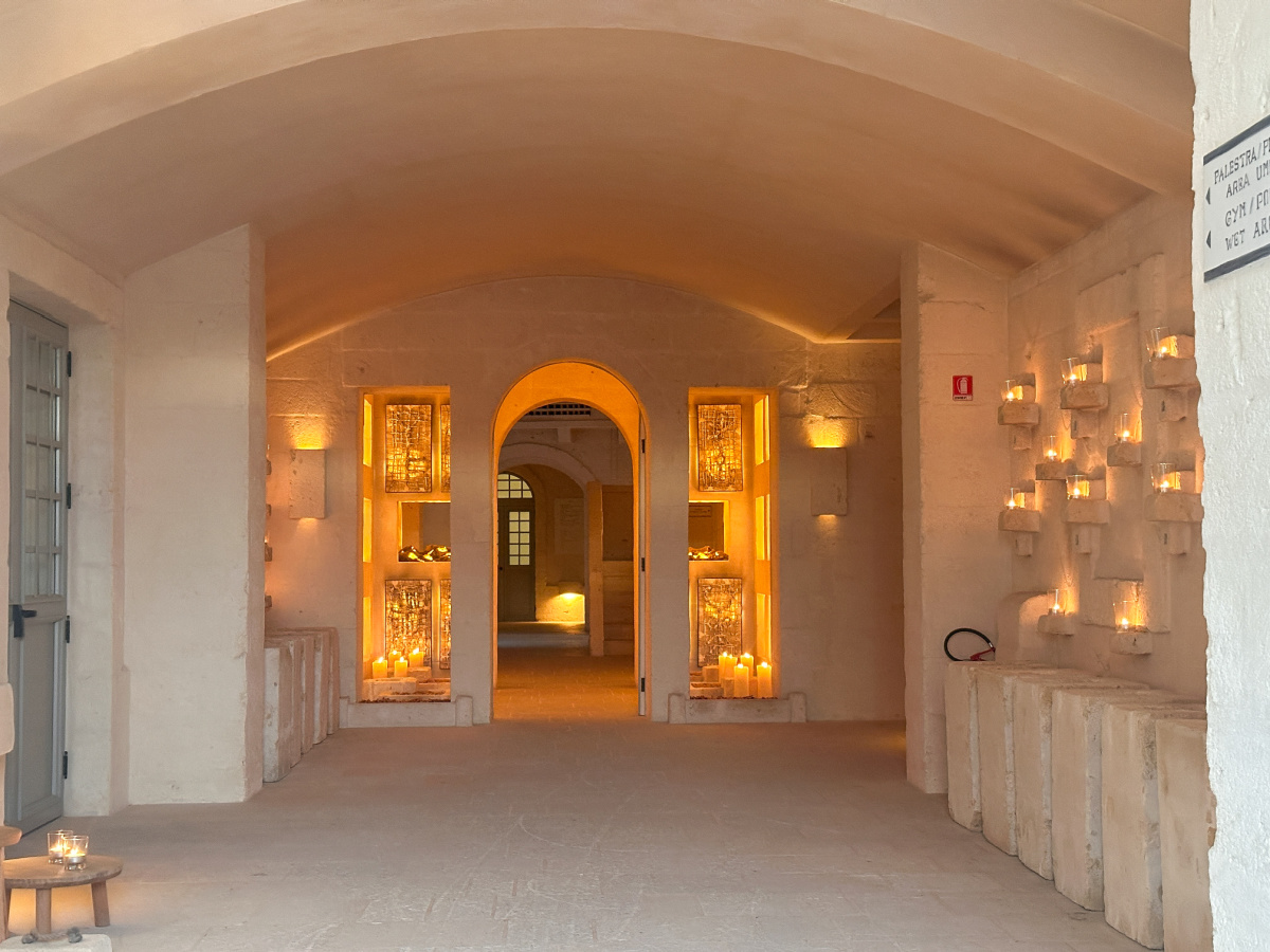 Vair Spa entrance at Borgo Egnazia.