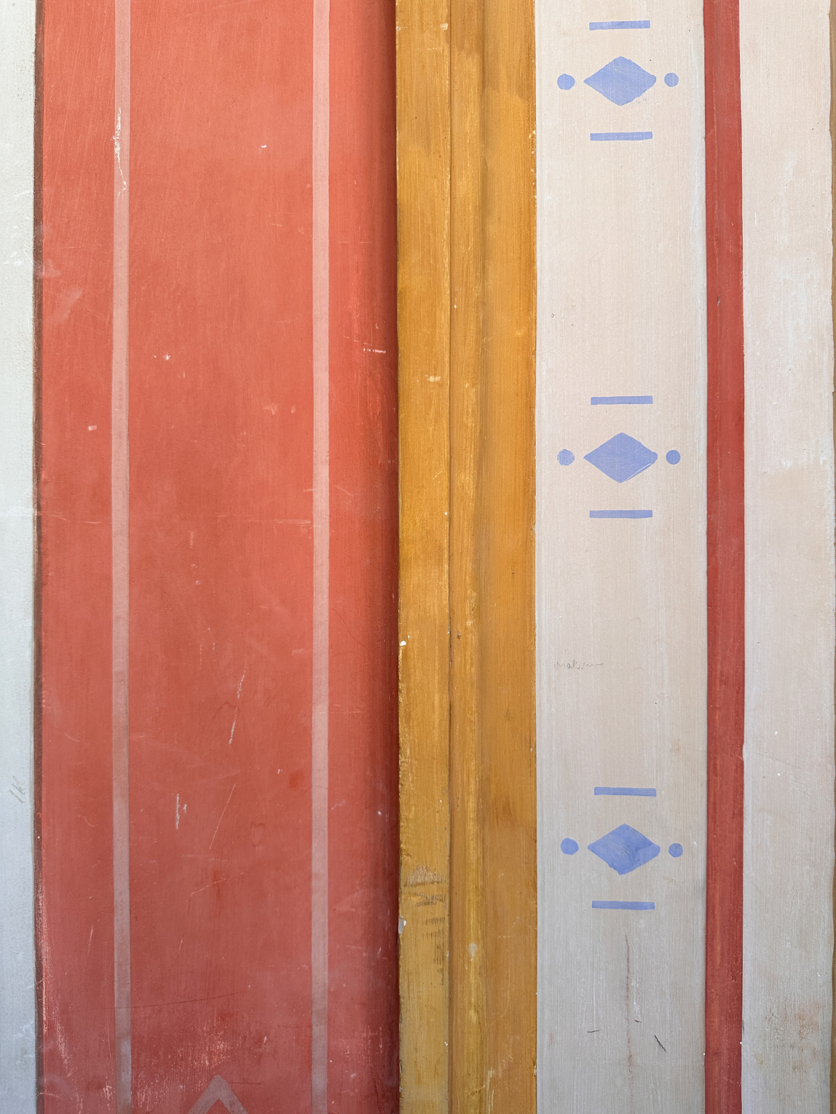 Painted walls at Palazzo Tamborino Cezzi.