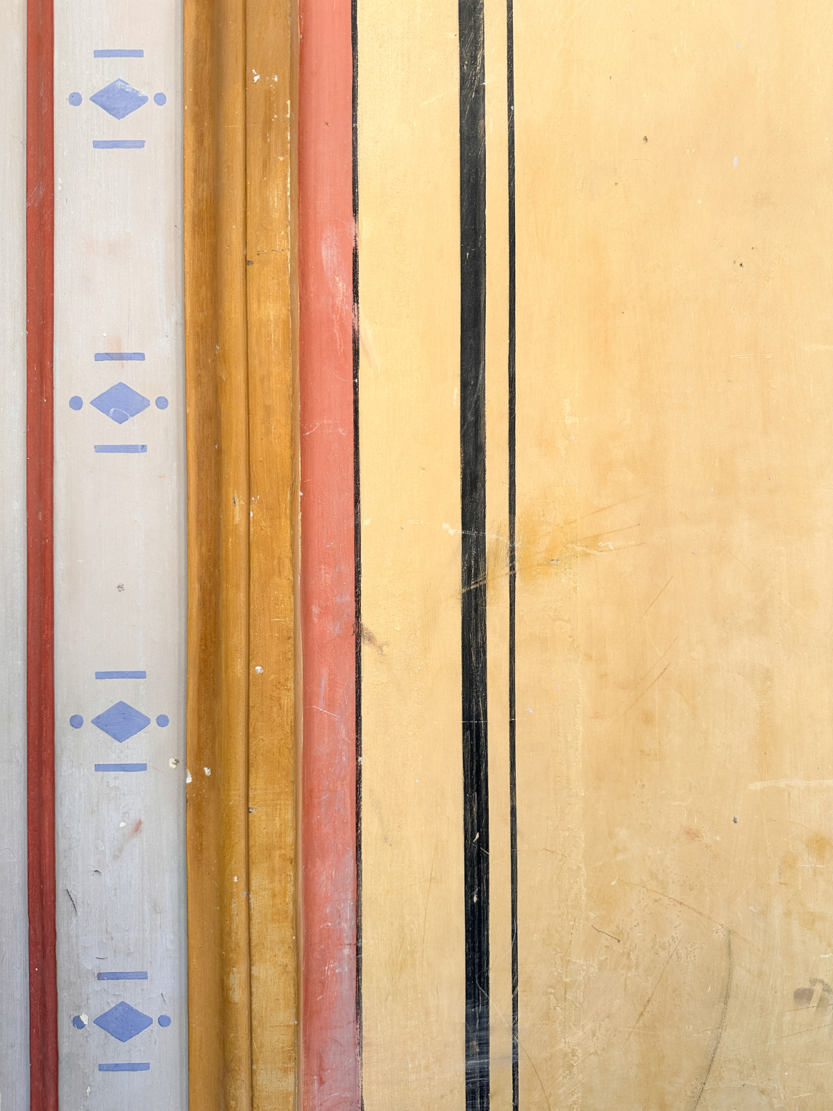 Painted walls at Palazzo Tamborino Cezzi.