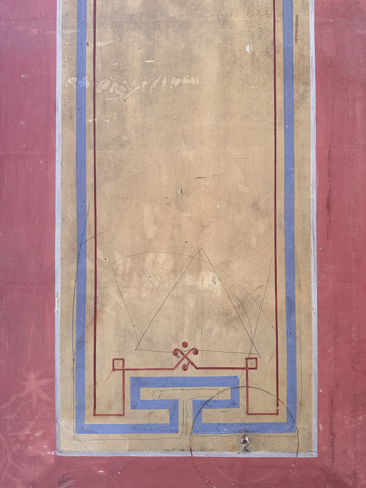 Painted walls at Palazzo Tamborino Cezzi.