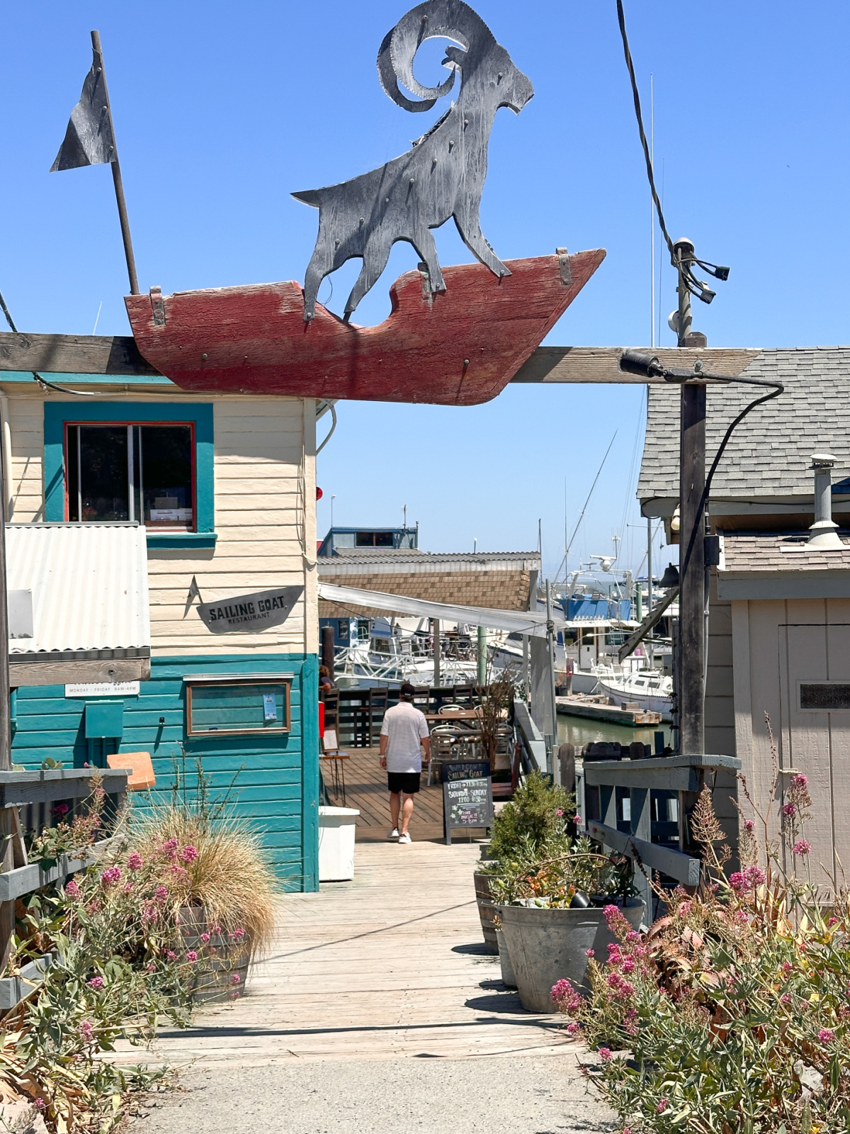 The Sailing Goat Restaurant entrance.