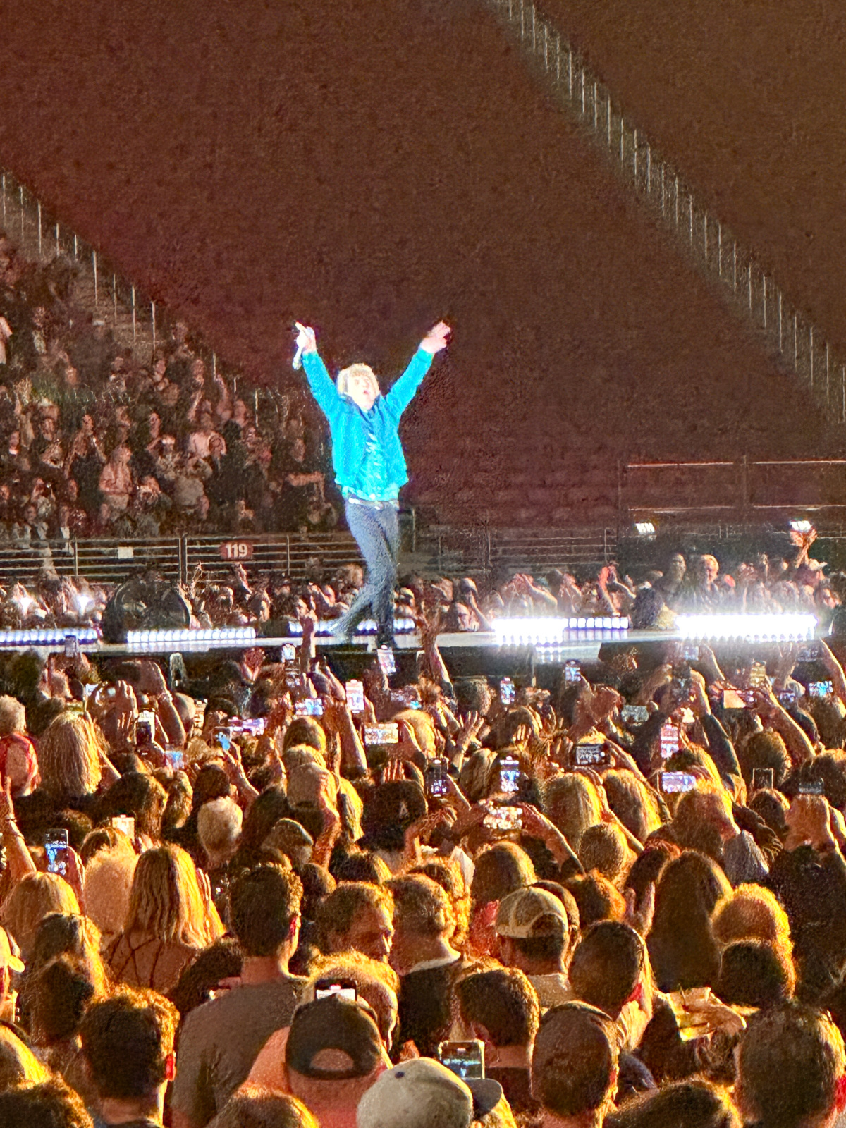 Mick Jagger at Levi Stadium.