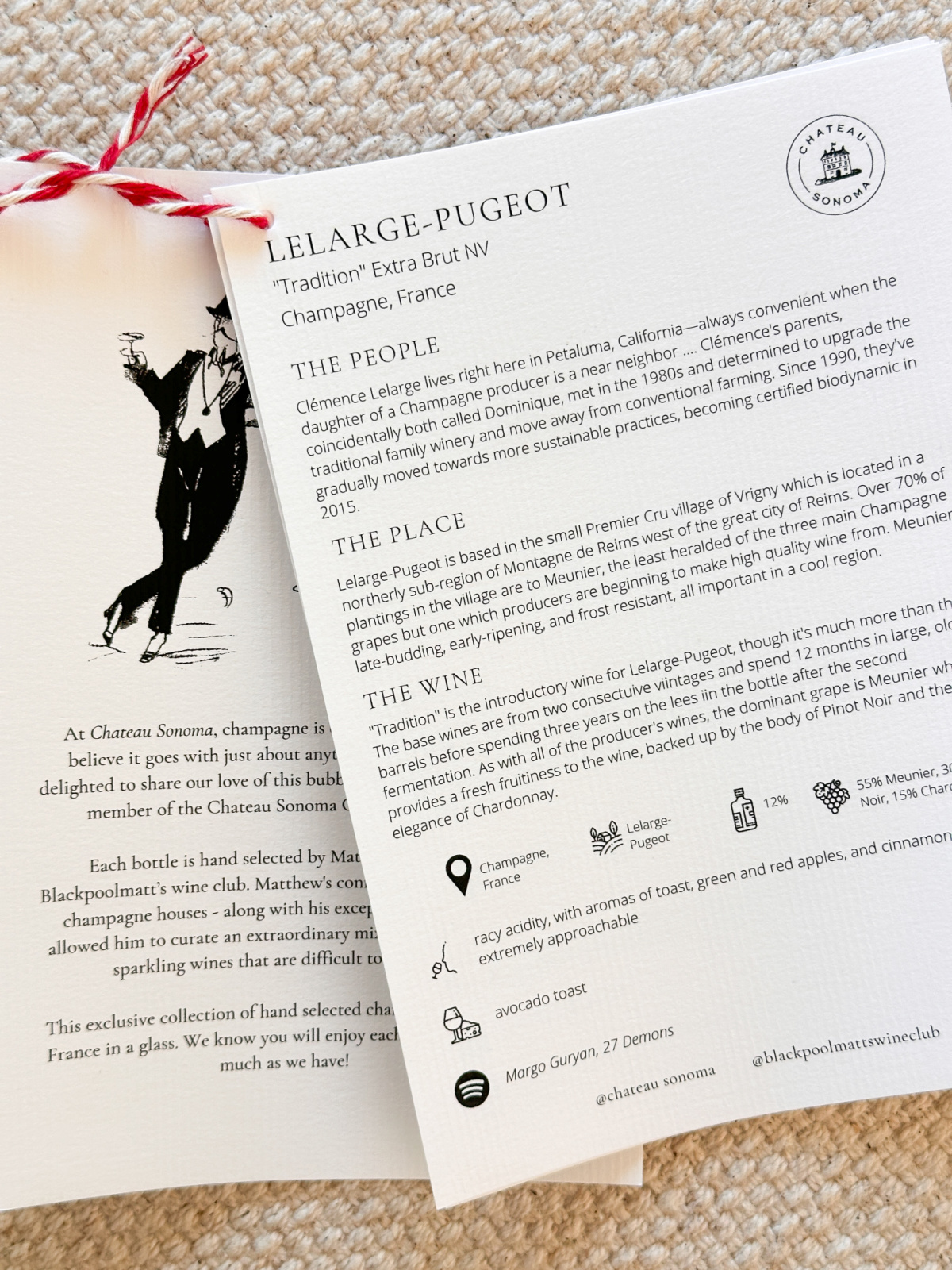 Chateau Sonoma French Bubble Club tasting notes.