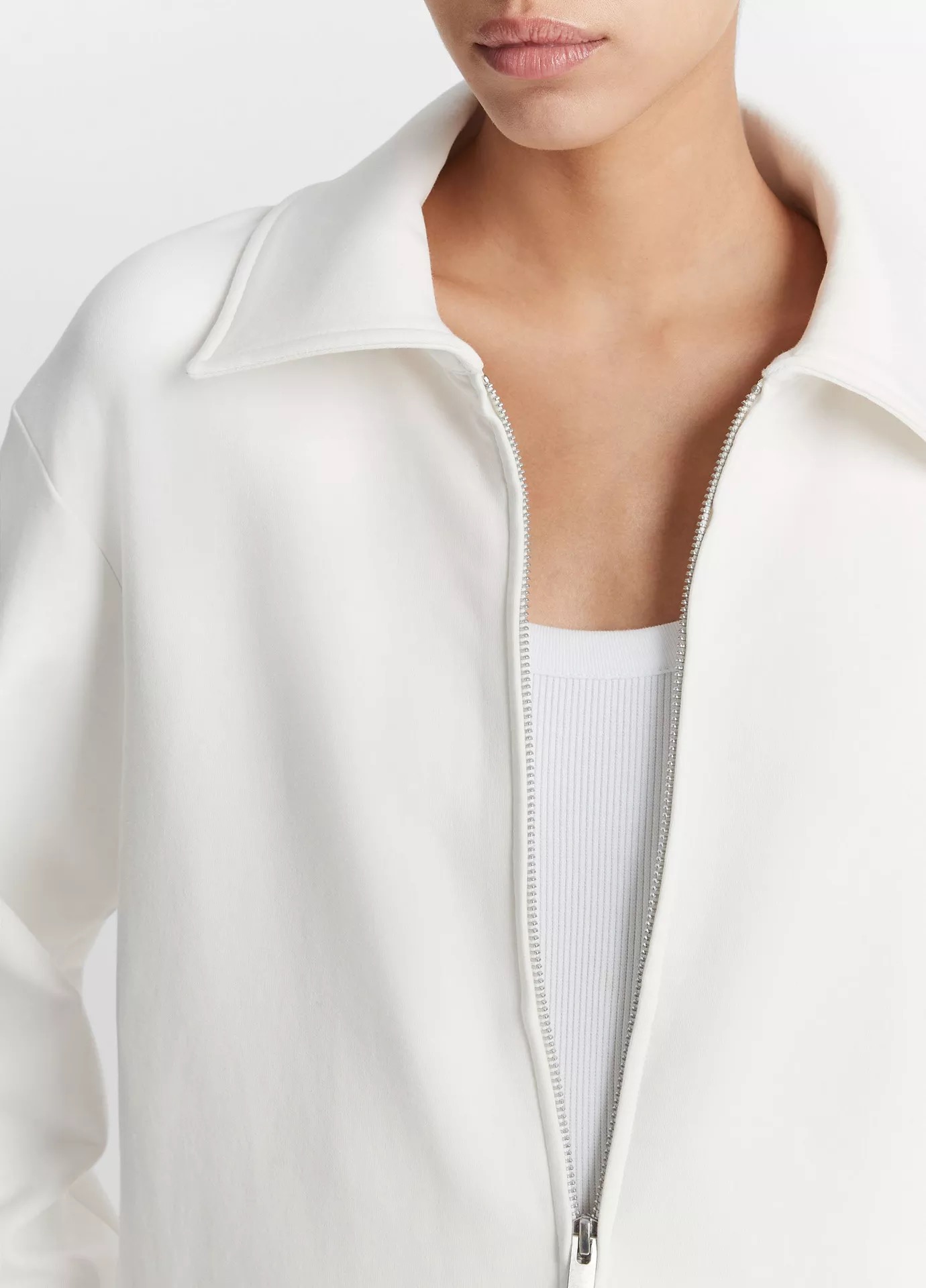 Vince Zippered Cropped Jacket.