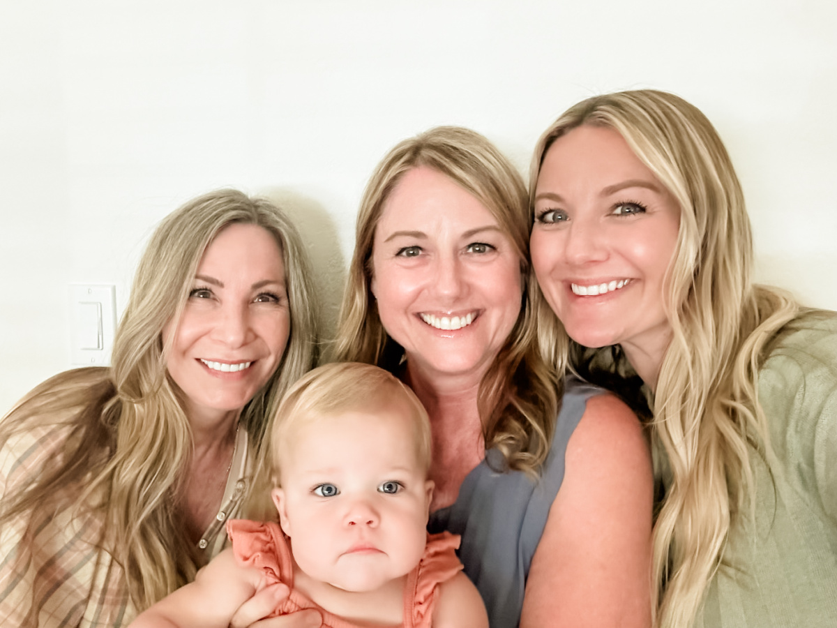 Three women and a baby.