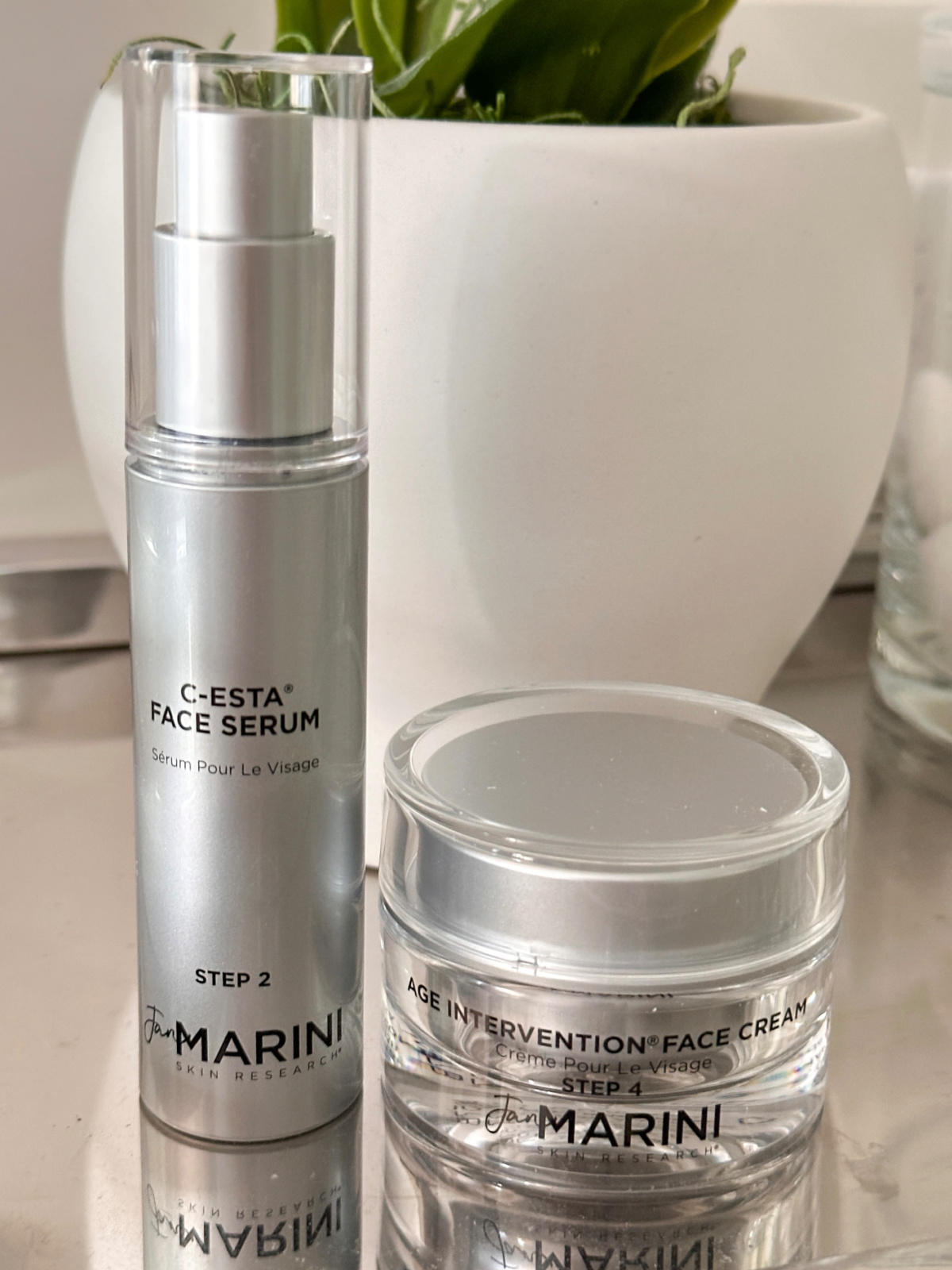 Marni products on bathroom counter.