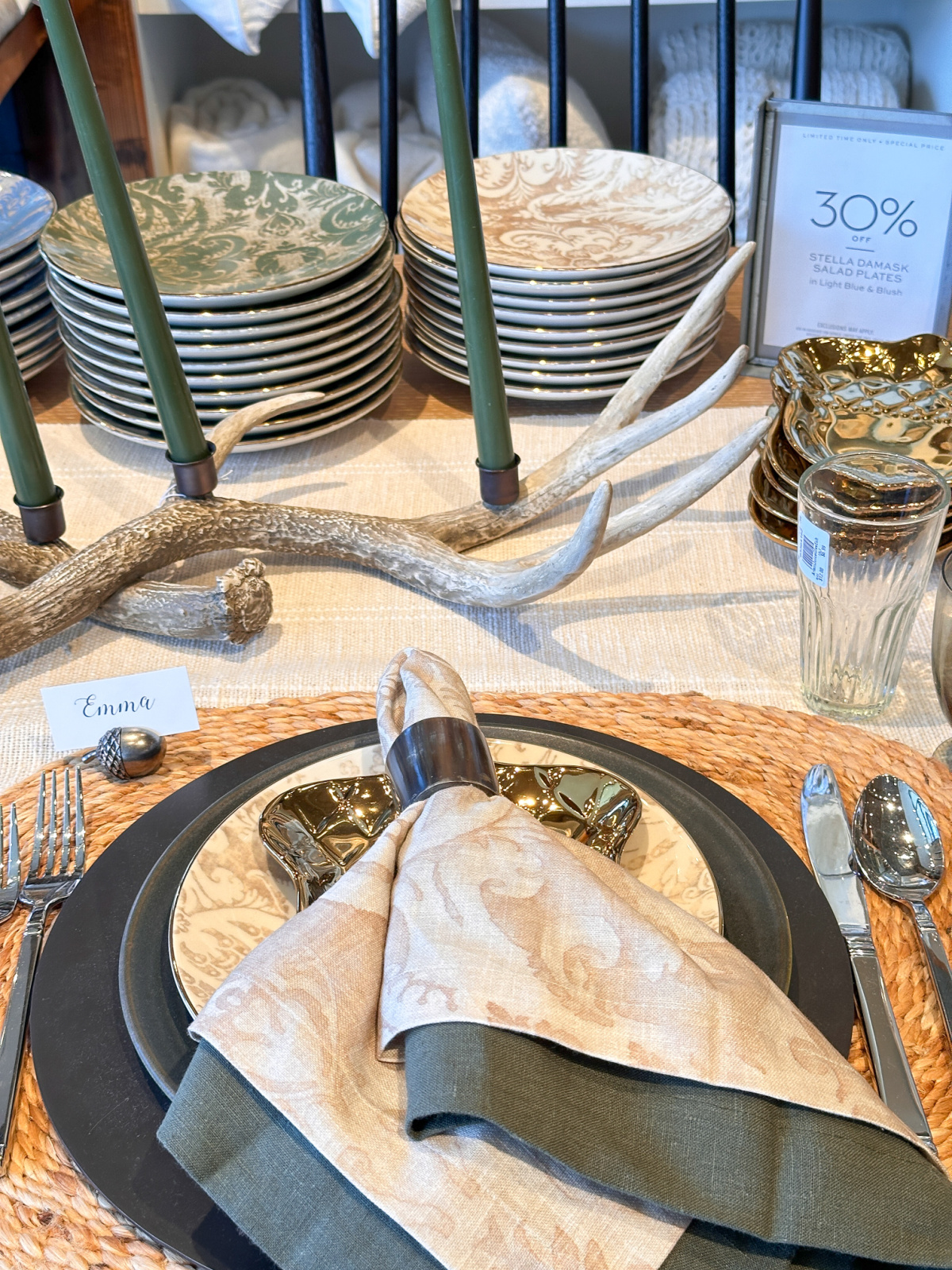 Fall table setting at Pottery Barn.
