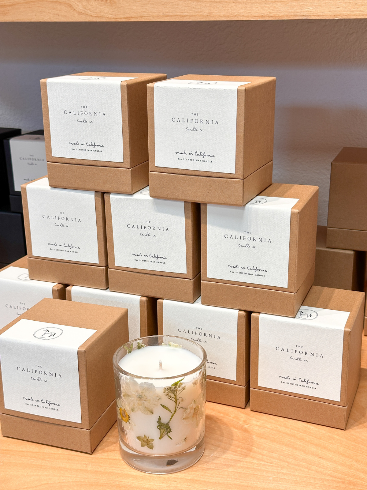 California Candle Co. display at Flaunt in Danville, CA.