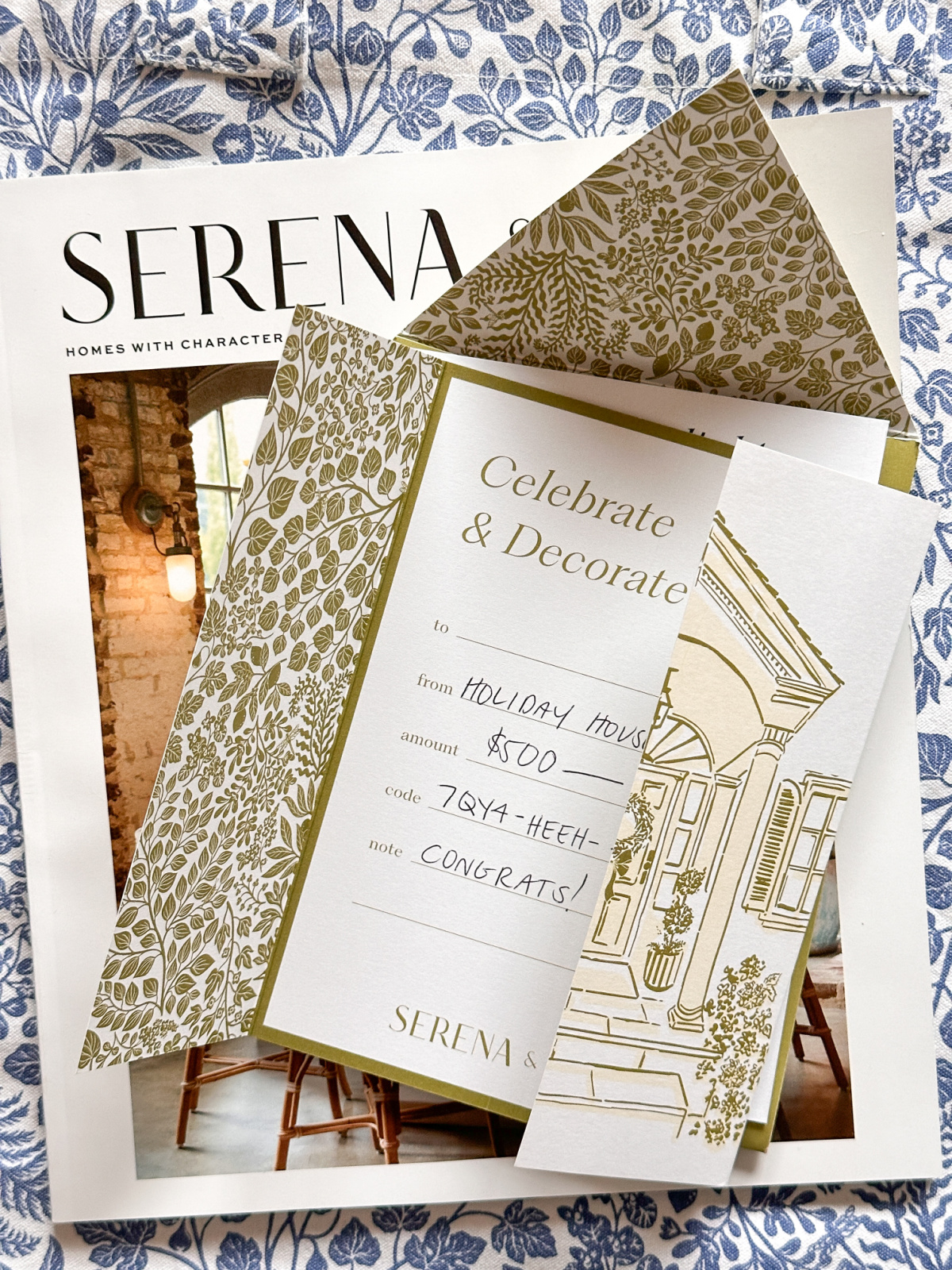 Serena & Lily Gift Card.