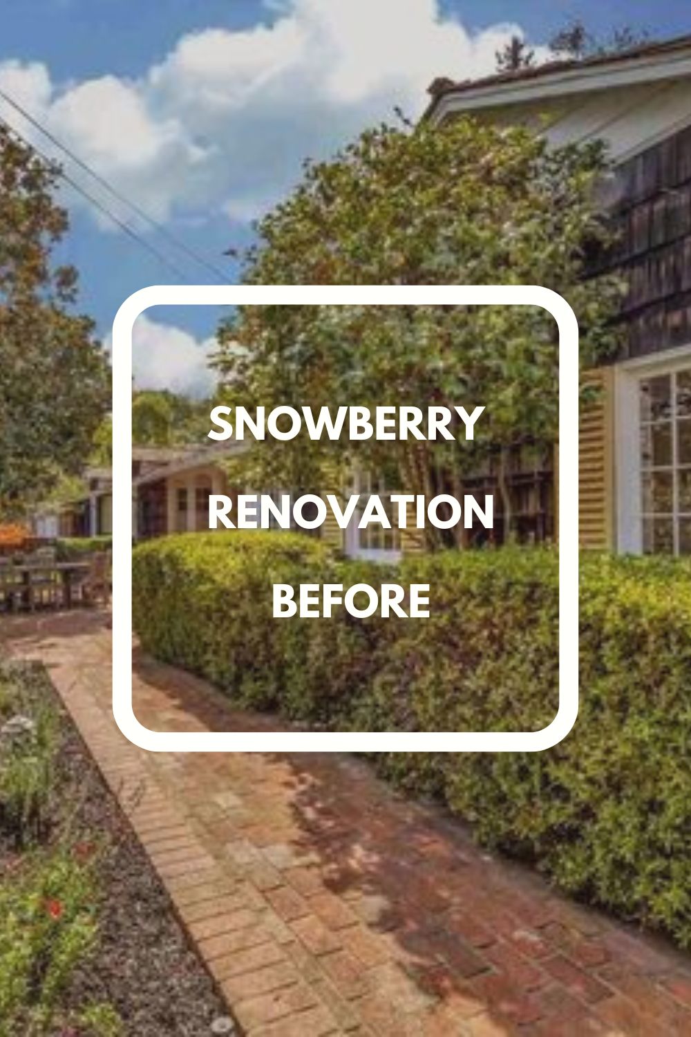 Shingled ranch home before the renovation.