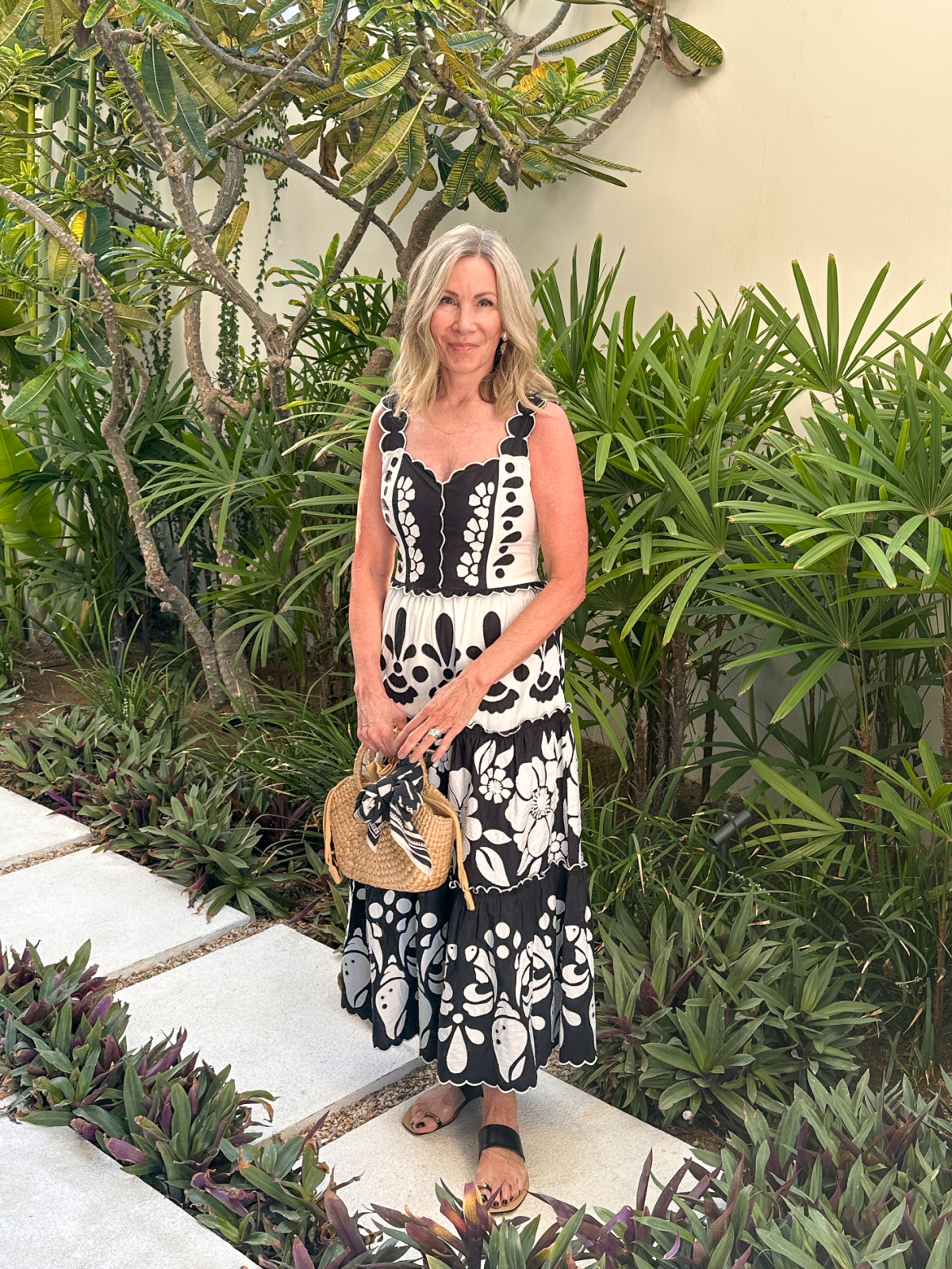 Black and White Floral Farm Rio Dress.