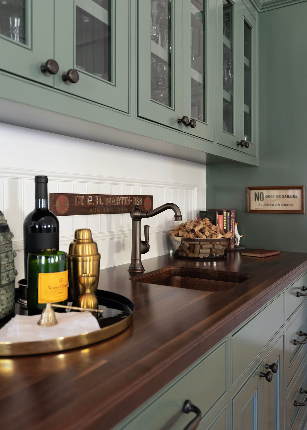 At home beverage bar.