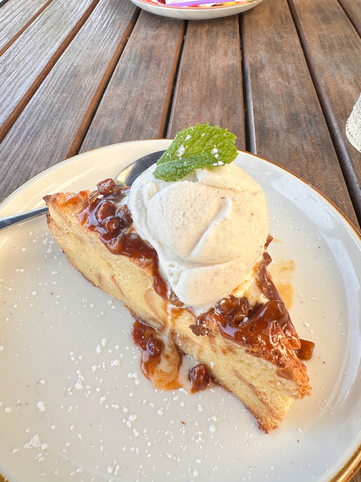 Bread Pudding at Harvest Danville.