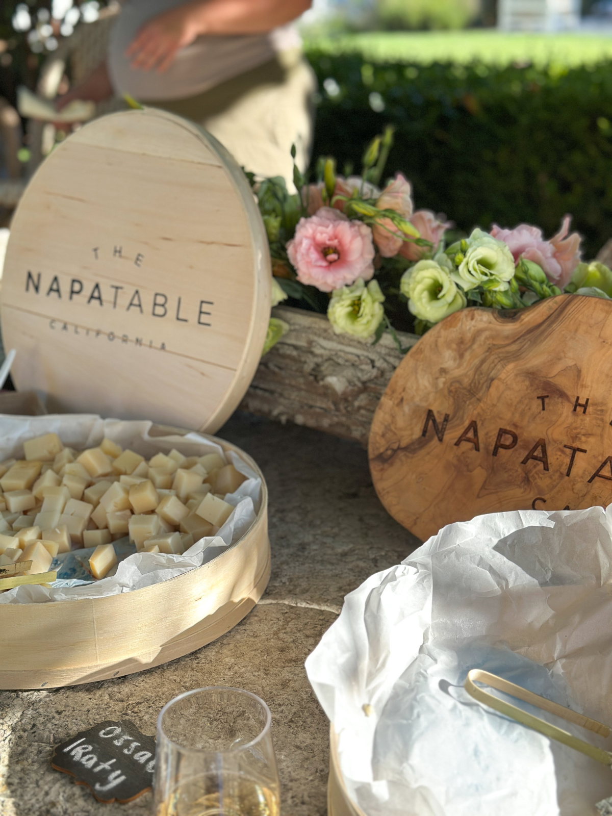 The Napa Table cheese display.