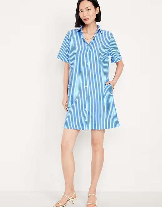 Old Navy striped shirt dress.