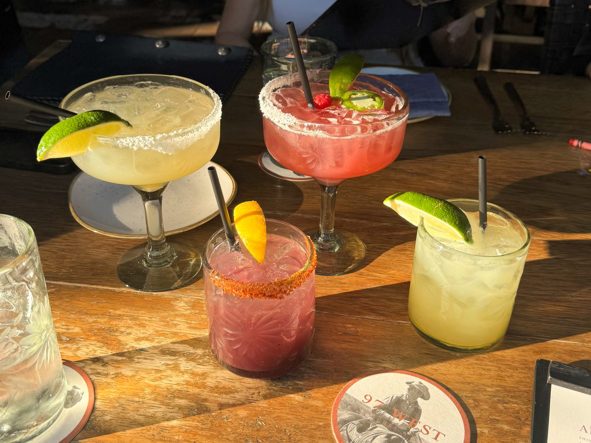 Drinks at 97 West at the Hotel Drover in Ft. Worth, Texas.