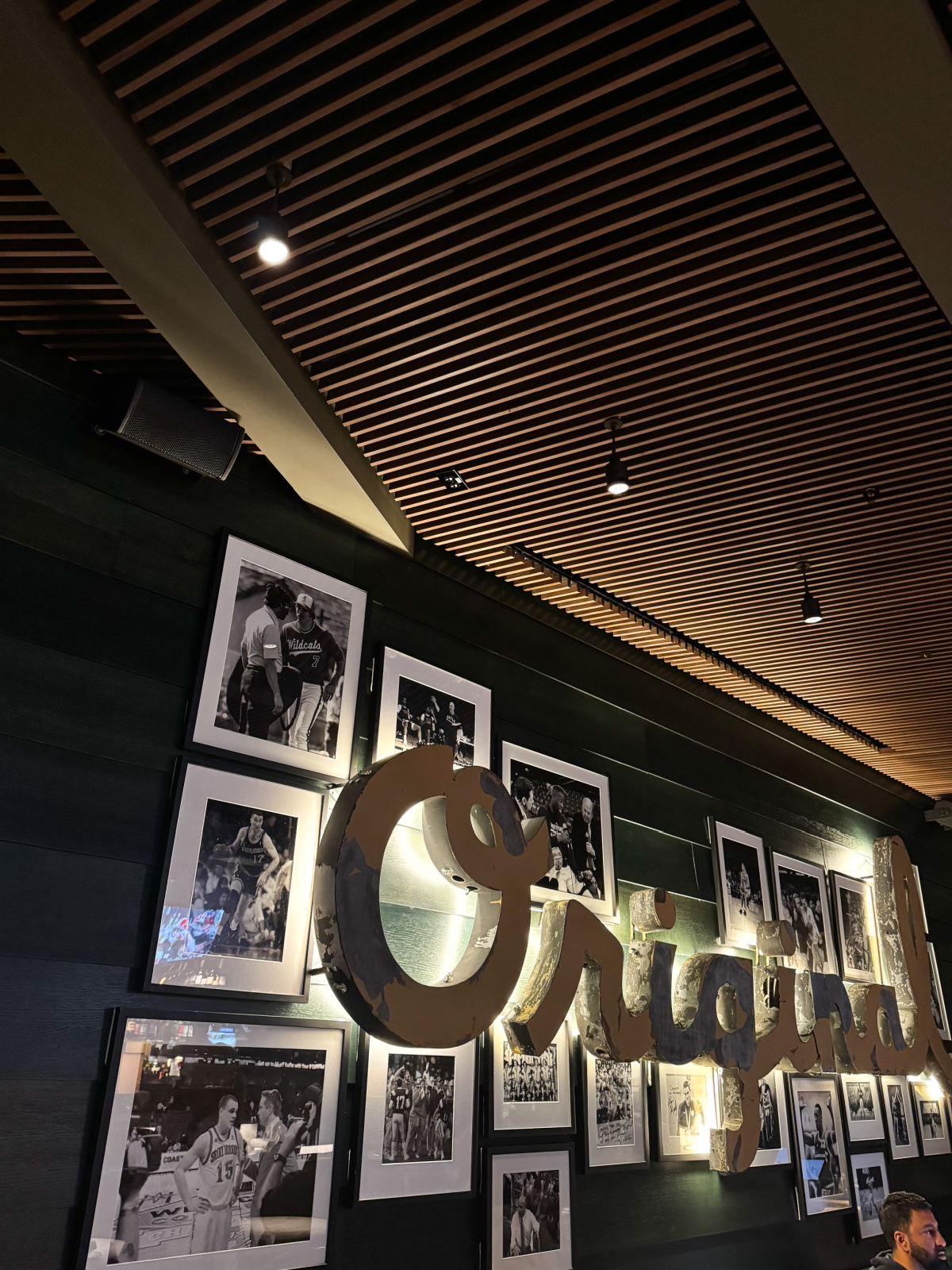 Original Joe's sign in the restaurant bar in Walnut Creek.